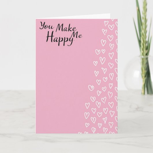 Carte douce « Tu me rends heureux » (Devant)