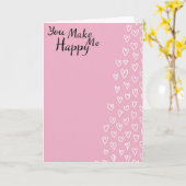Carte douce « Tu me rends heureux » (Fleur jaune)