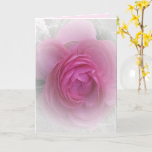 Carte Doucement rose (Fleur jaune)