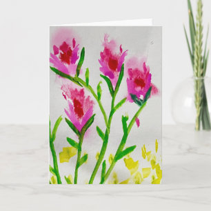 Carte Douces Fleurs – Fleurs de l'eau à l'aquarelle déli