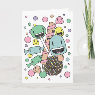 Carte Douceurs mignonnes Lollies Pastel Illustration Sal