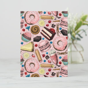 Carte Douceurs sur rose