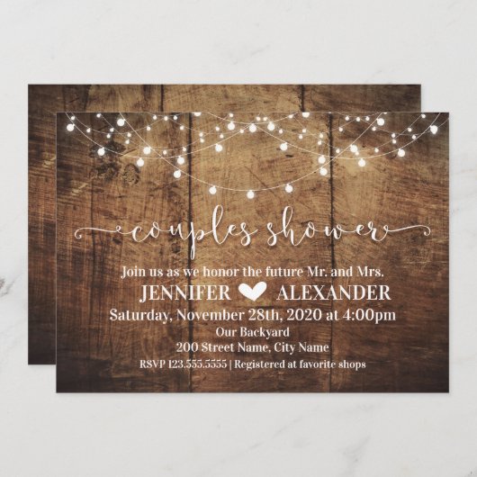 Carte Douche à couple (Devant / Derrière)