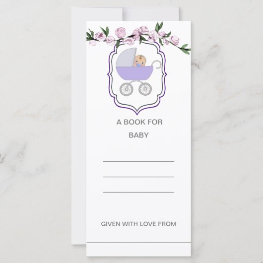 Carte Douche côtière rose bébé pour livres (Devant)