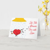 Carte Douche d'amour : (Fleur jaune)