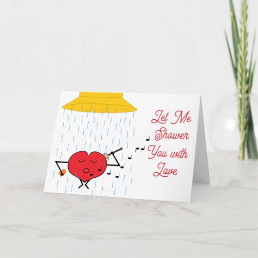 Carte Douche d'amour : (Devant)
