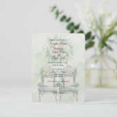Carte Douche de Couple Florale Verte  (Debout devant)