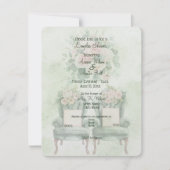 Carte Douche de Couple Florale Verte  (Devant)