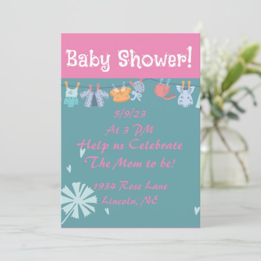Carte Douche Douche pour bébé doux (Debout devant)