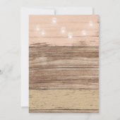 Carte Douche en Bois Rose Rustique et Lanternes (Dos)
