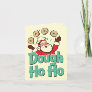 Carte Dough Ho Ho – Drôle de jeu de mots sur donut de No