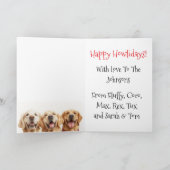 Carte Douille laide de Noël de l'amatrice dorée personna (Intérieur)