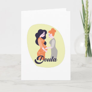 Carte Doula Avec Femme Enceinte Cadeau Merci