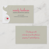 CARTE DOULA MOYENNE FEMME enceinte coeur du ventre (Devant / Derrière)