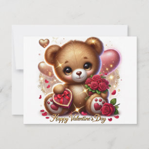 Carte d'ours à thème pour la Saint-Valentin