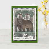 Carte d'ours Brown illustrée (Fleur jaune)