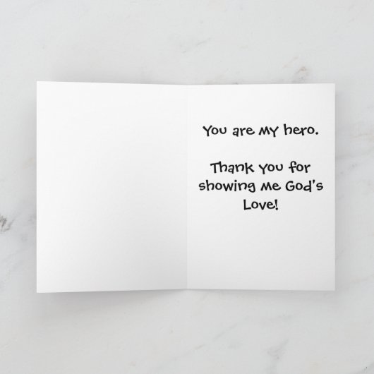 Carte d'ours de bible d'appréciation de pasteur (Intérieur)