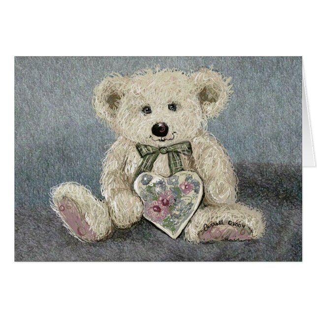 Carte d'ours en peluche Carroll (Devant horizontal)