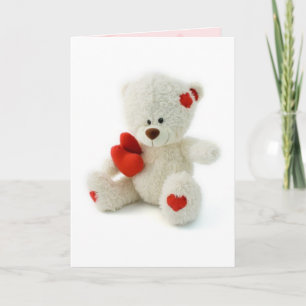 Carte d'ours en peluche de la Saint-Valentin