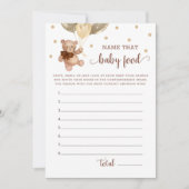 Carte d'ours en peluche pour Baby Shower pour devi (Devant)