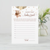 Carte d'ours en peluche pour Baby Shower pour devi (Debout devant)