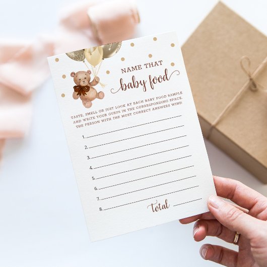 Carte d'ours en peluche pour Baby Shower pour devi