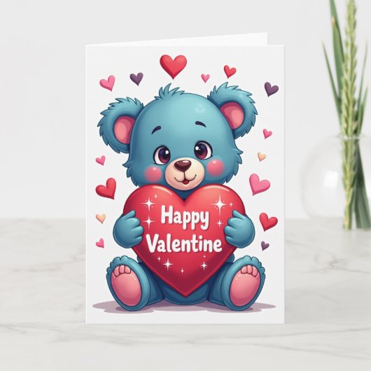 Carte d'ours en peluche pour la Saint-Valentin (Devant)