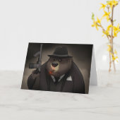 Carte d'ours Gangster (Fleur jaune)