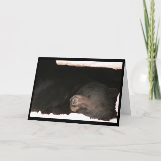 Carte d'ours noir de sommeil (Devant)
