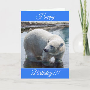 Carte d'ours polaire d'anniversaire personnalisée