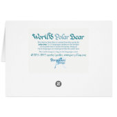Carte d'ours polaire mondiale (Dos Horizontal)