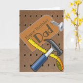 Carte d'outil de papa de joyeux anniversaire (Fleur jaune)