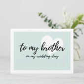 Carte Doux "à mon frère le jour de mon mariage" (Debout devant)