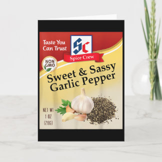 Carte Doux &amp; Sy Ail Poivre Condiment Groupe d'épices