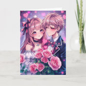 Carte Doux Anime Photo Personnalisée Saint-Valentin (Devant)