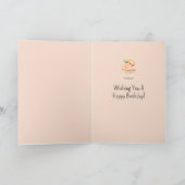 Carte Doux Cheval Fleurs Anniversaire Peach (Intérieur)