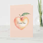 Carte Doux comme un amour de coeur de pêche (Devant)