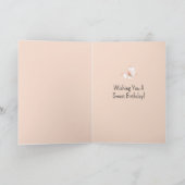 Carte Doux comme un papillon de pêche anniversaire (Intérieur)