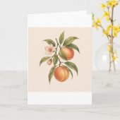 Carte Doux comme une pêche | Conception botanique vintag (Fleur jaune)