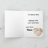 Carte Doux comme une Pêche Mignonnes Aquarelles pour la (Intérieur)