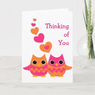 Carte Doux hiboux d'amour