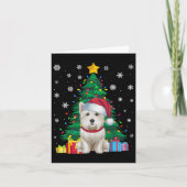 Carte Doux moche sapin de Noël lumières Westie Chien San (Devant)