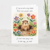 Carte Doux poème de jour de la marmotte (Devant)