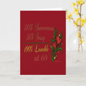 Carte Doux, Sassy, Aimable à 60 ans (Fleur jaune)