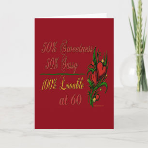 Carte Doux, Sassy, Aimable à 60 ans
