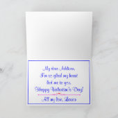 Carte Doux Vintage Camper Fleurs mod Joyeux Valentin (Intérieur)