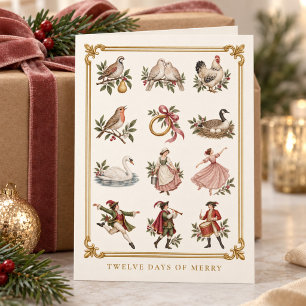 Carte Douze Jours de Noël de Merry Vintage