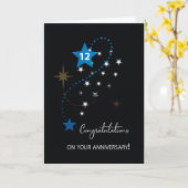 Carte Douzième anniversaire de l'employé Félicitations é (Fleur jaune)