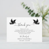 Carte Dove Elegant Funeral Thanks (Debout devant)