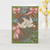 Carte Dove Forget-Me-Nots Fer à Cheval Trèfle à Quatre F (Fleur jaune)